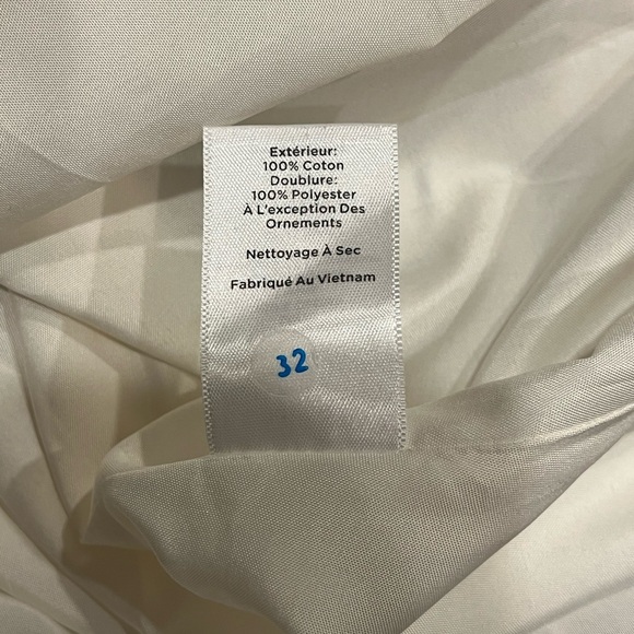 Talbots Black & White Floral Skirt Eyelet Trim Hem with Pockets 6P - Picture 6 of 6